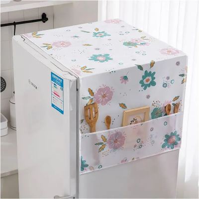 Picture of Cute Cartoon Print Dust Cover Washing Machine Cover Refrigerator Organizer Fridge Dust Cover With Pocket Home Décor