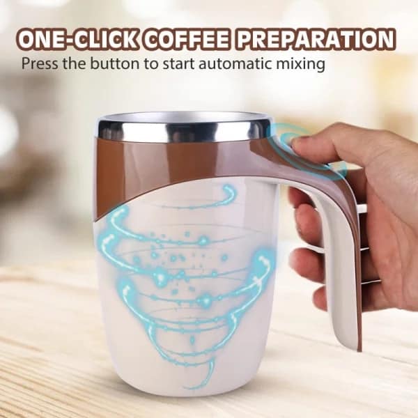 Picture of Rechargeable Model Automatic Stirring Cup Coffee Cup High Value Electric Stirring Cup Lazy Milkshake Rotating Magnetic Water Cup