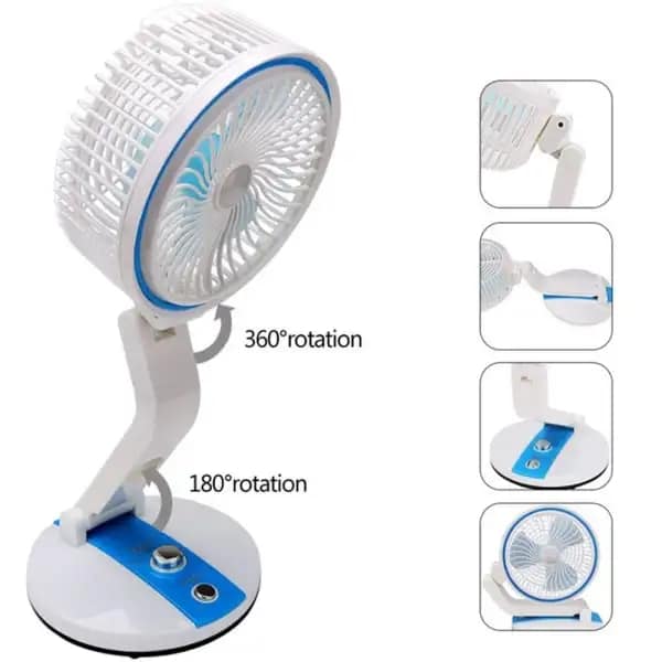 Picture of Led Light With Air Cooling Rechargeable Folding Fan