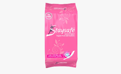 Stay Safe Sanitary Napkin Belt Type 10 Pads