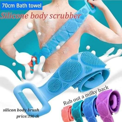 Picture of Silicone Brushes Bath Towels Rubbing Back Mud Peeling Body Massage Shower