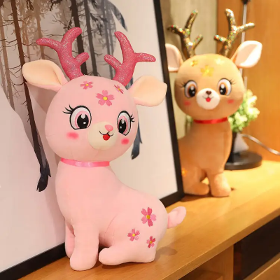 Picture of Cute Deer Plush Animal Stuffed Toy Soft Dolls for Home Décor