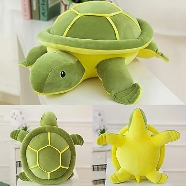 Picture of Cute Green Turtle Soft Toy Of Fabric Great Gift To Loved
