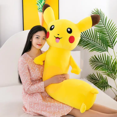 Picture of Pikachu pillow soft plush toy Pokemon cartoon doll bed decoration birthday gift