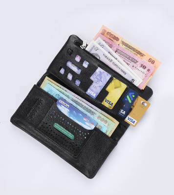 Buy Black Executive Genuine Leather Long Wallet at Best Price In Bangladesh
