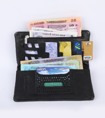 Buy Black Executive Genuine Leather Long Wallet at Best Price In Bangladesh