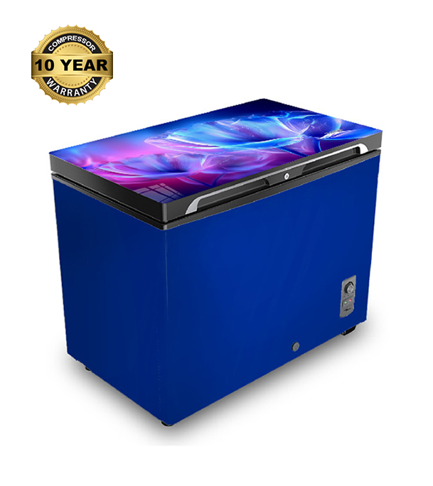 Buy VISION Glass Door Chest Freezer RE-150 Liter Blue Eustoma Flower at Best Price in Bangladesh	