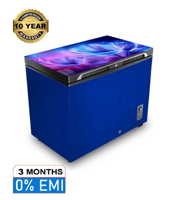 Buy VISION Glass Door Chest Freezer RE-150 Liter Blue Eustoma Flower at Best Price in Bangladesh	