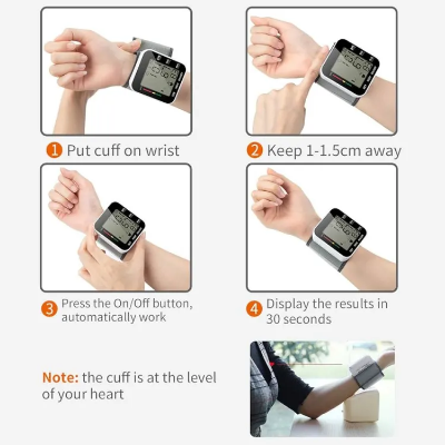 Buy Automatic Digital Wrist type Blood Pressure Monitor bp machine with Heart Rate Monitor Rak-189   Online at Best Price