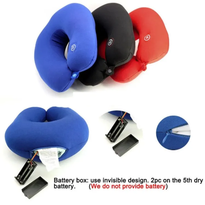 Buy Travel pillow vibrating Neck Massage Cushion Pillow - Multi color Online at Best Price