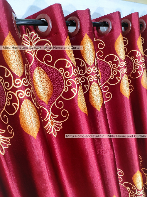 Buy Curtain Porda Synthetic curtains Indian porda window protector 45*80 inch standard size Marron golden art 4 kuchi curtain Online in Bangladesh at Best Prices on Othoba.com. 