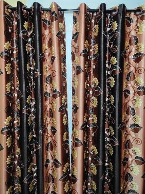 Buy Curtain Porda Synthetic curtains Indian porda window protector 45*80 inch standard size Brown flower art 4 kuchi curtain Online in Bangladesh at Best Prices on Othoba.com. 