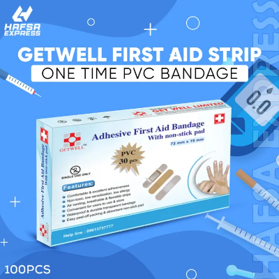 Buy 100 Pcs Getwell First Aid Strip Tape One Time PVC Bandage at Best Price In Bangladesh