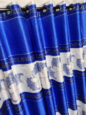 Buy Curtain Porda Synthetic curtains Indian porda window protector 45*80 inch standard size Blue Tween  flower 4 kuchi curtain at Best Price In Bangladesh