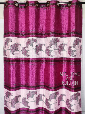 Buy Curtain Porda Synthetic curtains Indian porda window protector 45*80 inch standard size Magenta tween flower  4 kuchi curtain at Best Price In Bangladesh