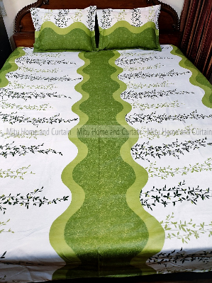 Buy King Size Bed Sheet Set with Pillow Cover Chador set 7.5×8.25 feet Full Cotton Fabric in Red, Blue, Pink, Green - Reliable and Durable Bedding at Best Price In Bangladesh