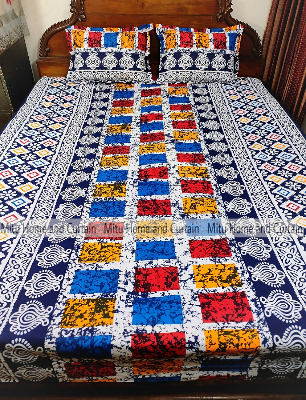 Buy King Size Bed Sheet Set with Pillow Cover Chador set 7.5×8.25 feet Full Cotton Fabric in Red, Blue, Pink, Green - Reliable and Durable Bedding Online at Best Price In Bangladesh