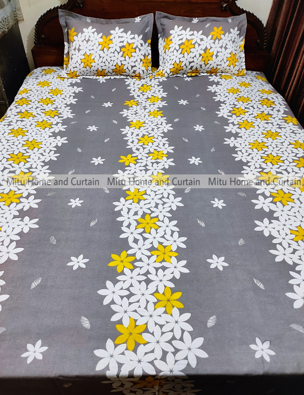 Buy King Size Bed Sheet Set with Pillow Cover Chador set 7.5×8.25 feet Full Cotton Fabric in Red, Blue, Pink, Green - Reliable and Durable Bedding Online at Best Price In Bangladesh