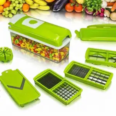 Picture of Vegetable Chopper Pro Onion Chopper Dicer Slicer Cutter Manual - Vegetable Spiralizer Mandoline Slicer Food Veggie Kitchen Fruit Chopper Heavy Duty,Nicer Dicer Plus Genius