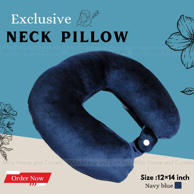 Buy Exclusive Neck pillow Travel pillow 12 inch × 14 inch Blue, Black Ash Online at Best Price In Bangladesh
