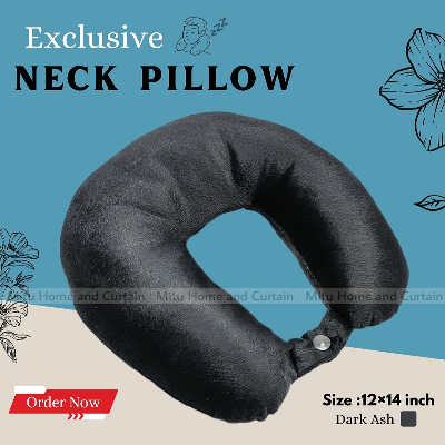 Buy Exclusive Neck pillow Travel pillow 12 inch × 14 inch Blue, Black Ash Online at Best Price In Bangladesh