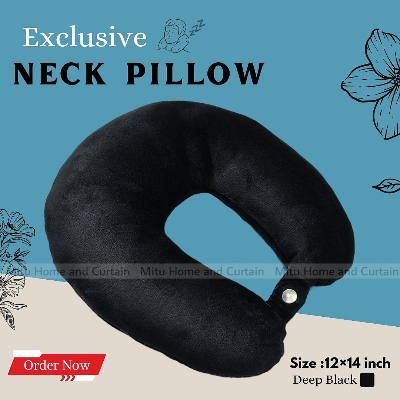 Buy Exclusive Neck pillow Travel pillow 12 inch × 14 inch Blue, Black Ash Online at Best Price In Bangladesh
