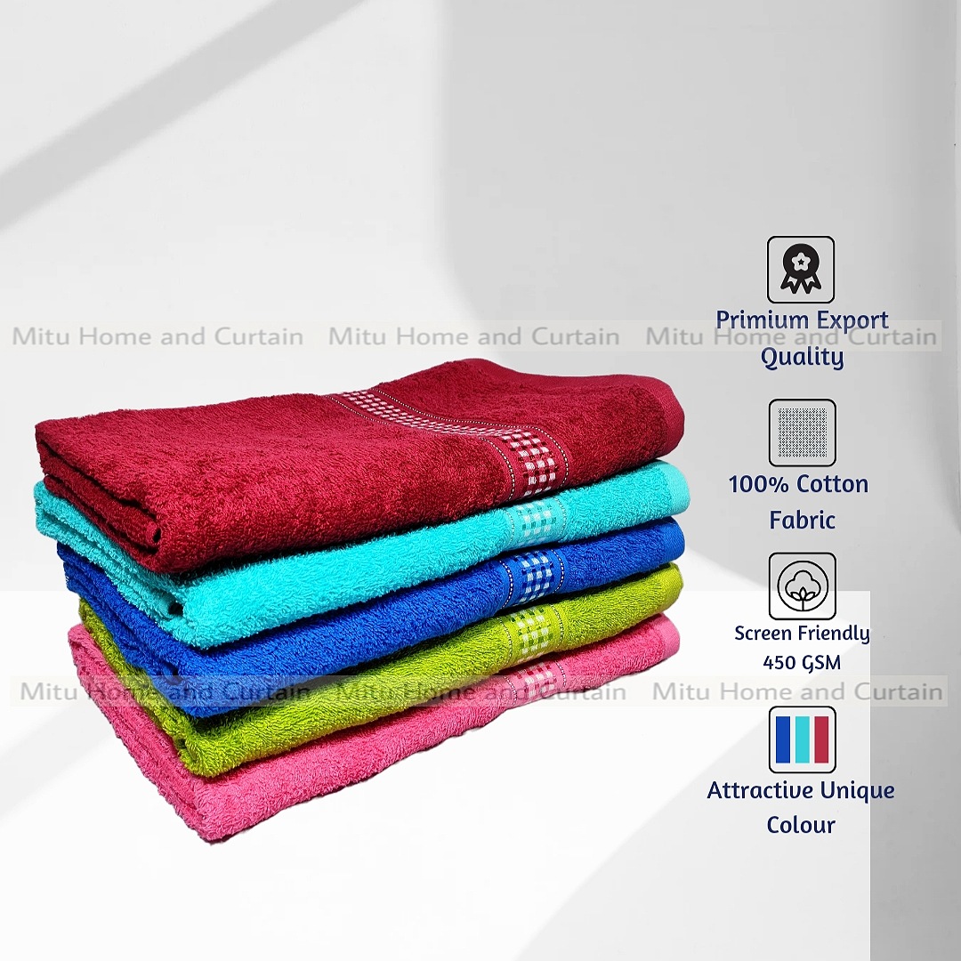 Buy Exclusive Bath towel / Guest towel Cotton primium towel 28 inch * 56 inch red Blue pink Olive Online at Best Price In Bangladesh