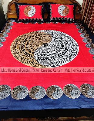 Buy King Size Full Panel Bedsheet With Pillow Cover Chador Set 7.5×8.5 Feet Full Cotton Fabric Red , Blue , Pink , Green - Bed Sheet - bed sheet home tex Online at Best Price In Bangladesh