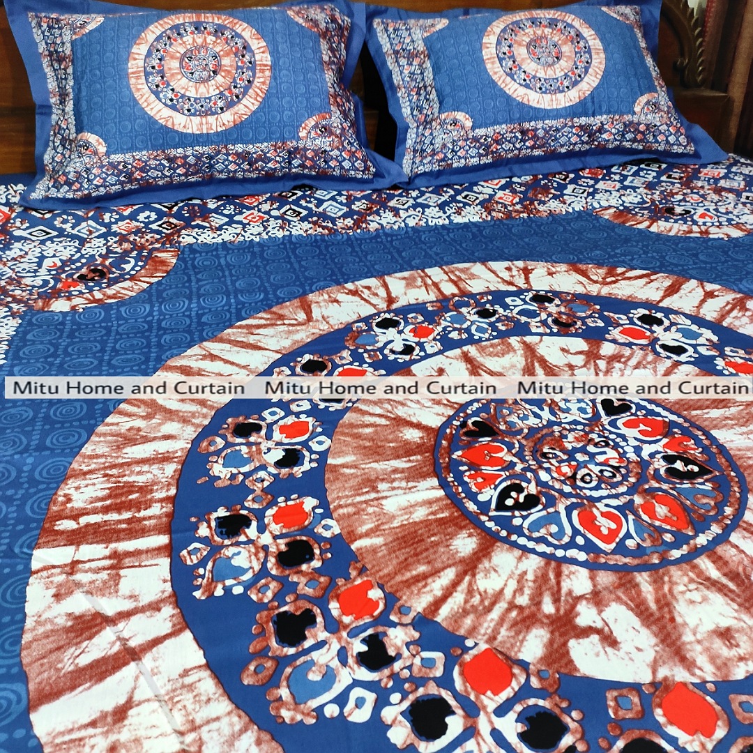 Buy King Size Full Panel Bedsheet With Pillow Cover Chador Set 7.5×8.5 Feet Full Cotton Fabric Red , Blue , Pink , Green - Bed Sheet - bed sheet home tex Online at Best Price In Bangladesh