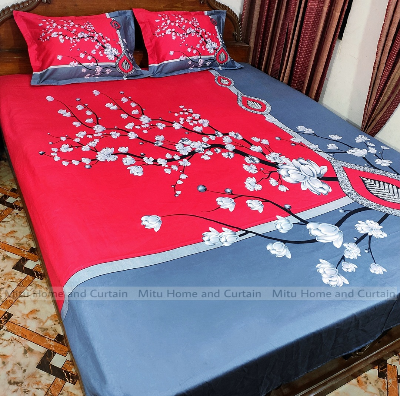 Buy King Size Full Panel Bedsheet With Pillow Cover Chador Set 7.5×8.5 Feet Full Cotton Fabric Red , Blue , Pink , Green - Bed Sheet - bed sheet home tex Online at Best Price In Bangladesh