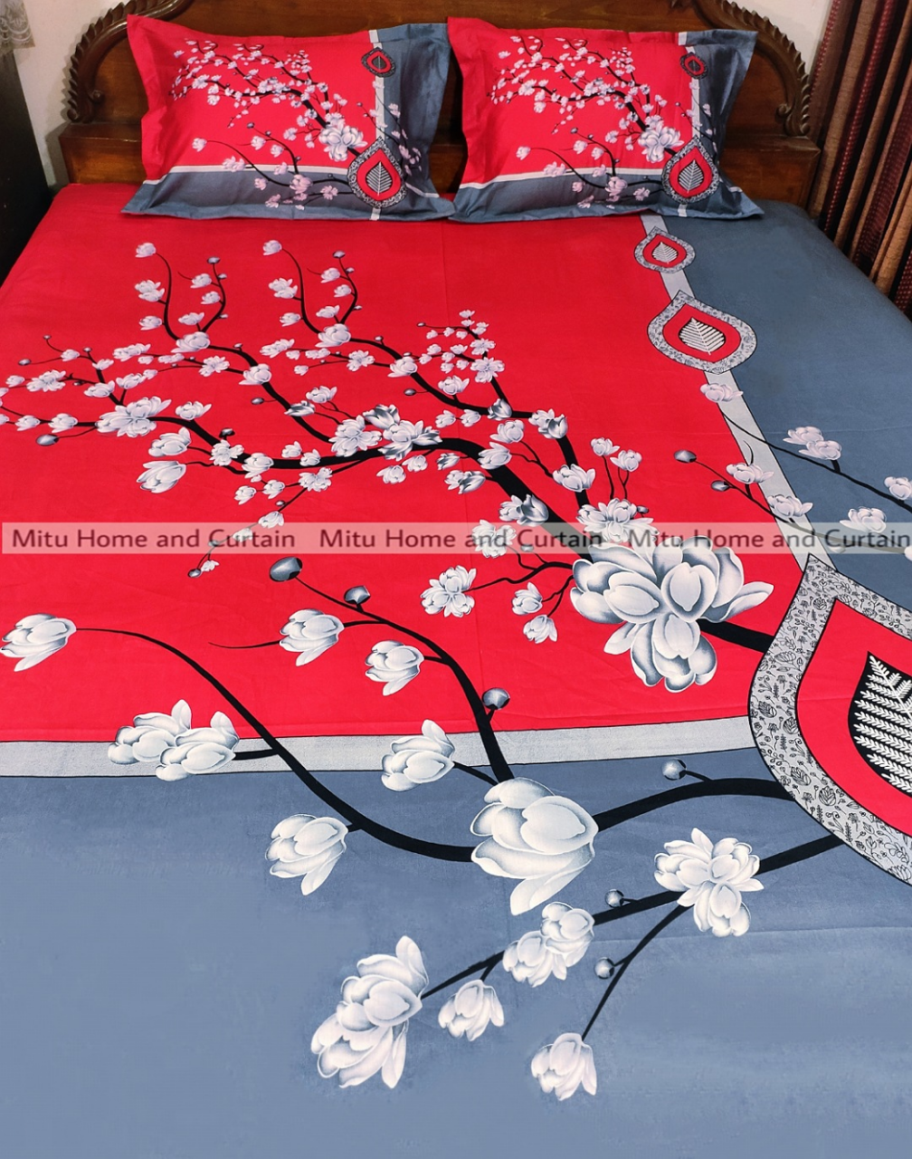 Buy King Size Full Panel Bedsheet With Pillow Cover Chador Set 7.5×8.5 Feet Full Cotton Fabric Red , Blue , Pink , Green - Bed Sheet - bed sheet home tex Online at Best Price In Bangladesh