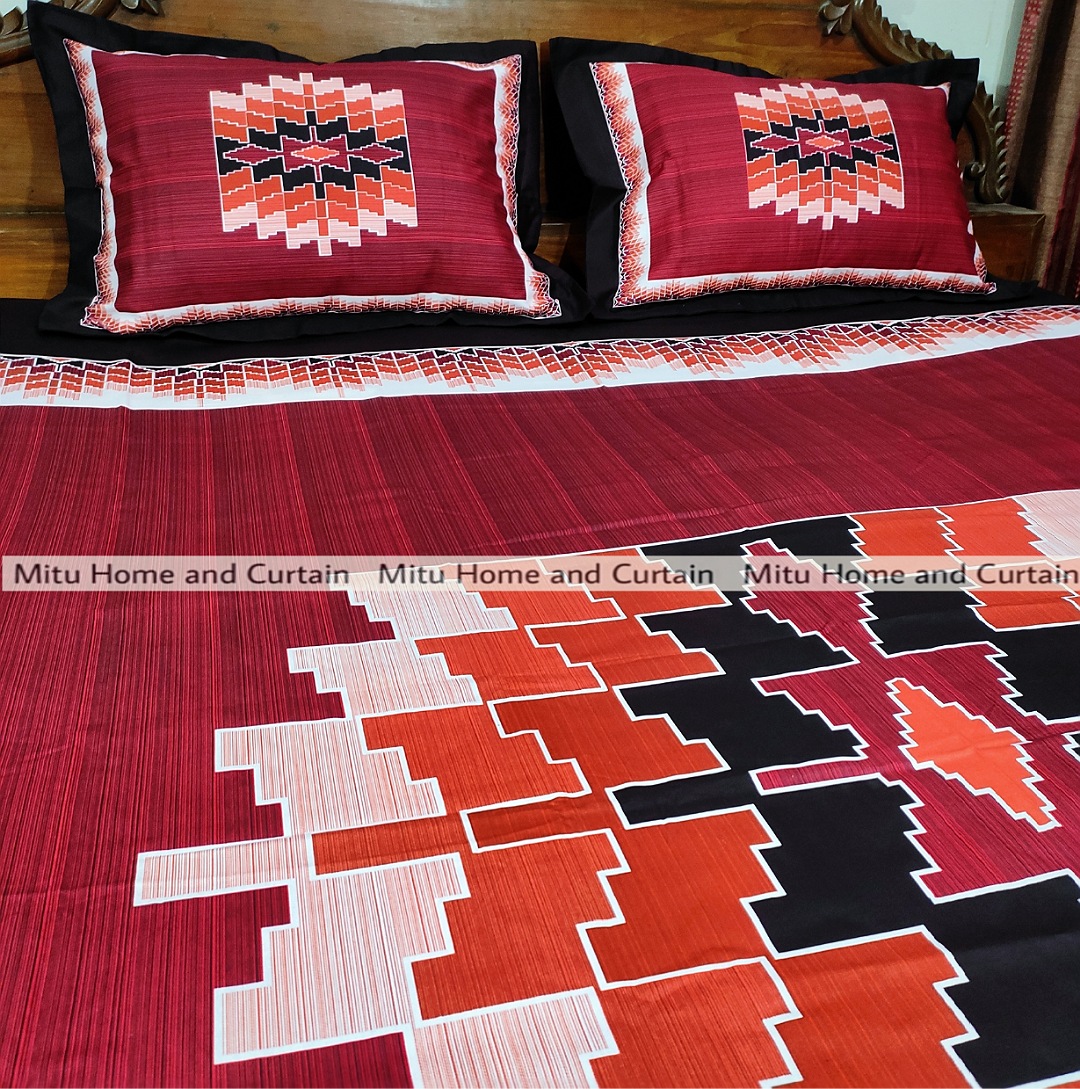 Buy King Size Full Panel Bedsheet With Pillow Cover Chador Set 7.5×8.5 Feet Full Cotton Fabric Red , Blue , Pink , Green - Bed Sheet - bed sheet home tex Online at Best Price In Bangladesh