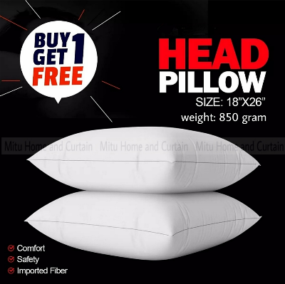 Buy Exclusive Korean fiber Head pillow standard 18*26 size Cotton Fabric Head Pillow ( Buy 1 get 1 ) 900 gram Mathar balish Online in Bangladesh at Best Prices on Othoba.com. 