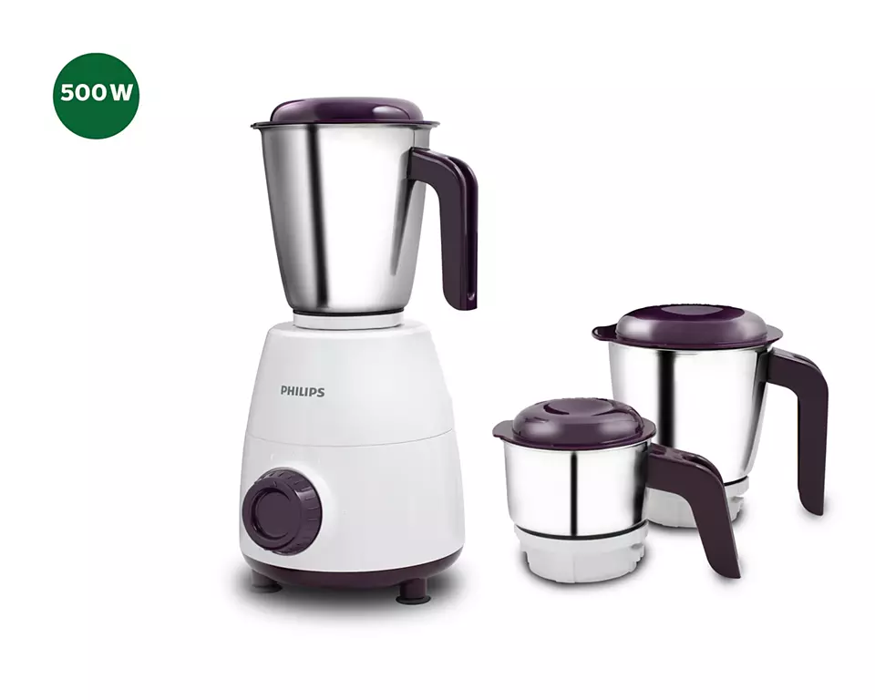 Buy Philips Daily Collection HL7505/00 500W Mixer Grinder 3 Jars White Online	