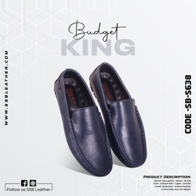 Buy Antique Blue Medicated Leather Loafer SB-S638 at Best Price In Bangladesh