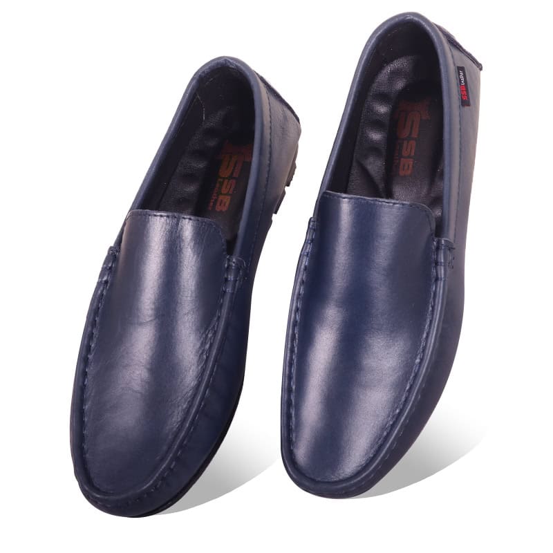 Buy Antique Blue Medicated Leather Loafer SB-S638 at Best Price In Bangladesh
