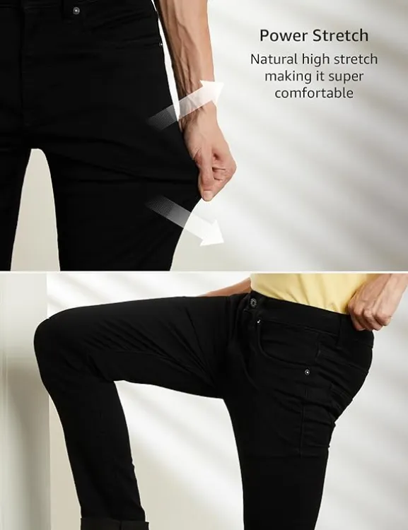 Buy Men's Premium Quality Black Denim Jeans Pant Online at Best Price