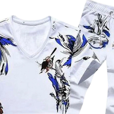 Buy enjoy-exclusive-summer-fashion-with-t-shirt-and-full-pant-for-men-a-casual-round-neck-ensemble-for-seasonal-comfort at Best Price In Bangladesh