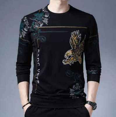 Buy soft-cotton-full-sleeve-t-shirt-for-men-a-round-neck-casual-wear-for-everyday-comfort-and-fashion at Best Price In Bangladesh