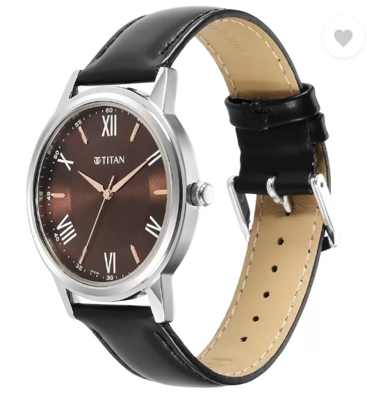 Buy Titan Karishma Black Leather Watch For Men 1899SL02 Online at Best Price In Bangladesh