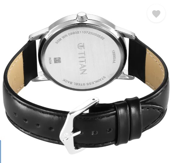 Buy Titan Karishma Black Leather Watch For Men 1899SL02 Online at Best Price In Bangladesh