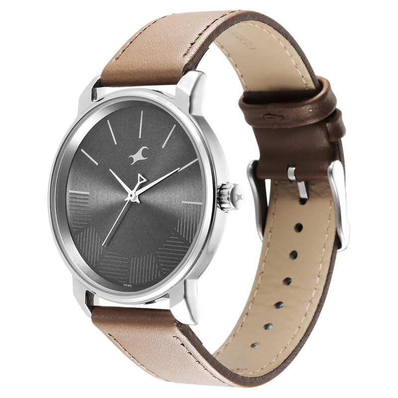 Buy Fastrack 3291SL01 Stunners Quartz Analog Grey Dial Leather Strap Watch at Best Price In Bangladesh
