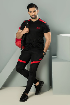 Picture of Exclusive Jersey Febric T-Shirt & Full Pants for Men - Comfort Style with Half Sleeve Round Collar T-Shirt