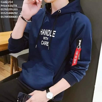 Picture of Stylish Long Sleeve Hoodie for Men - Comfortable and On-Trend