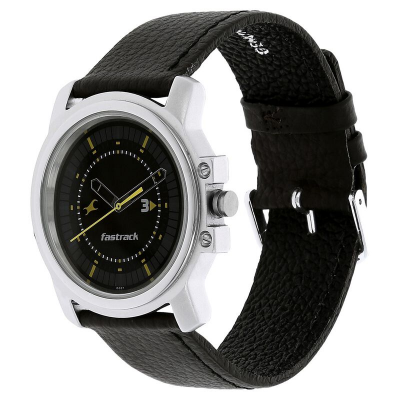 Buy Fastrack NS3039SL02 Quartz Analog Black Dial Leather Strap Watch at Best Price In Bangladesh