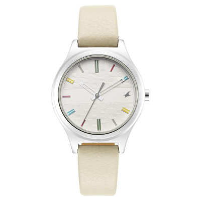 Buy Fastrack NS6152SL06 Stunners Quartz Analog White Dial Leather Strap at Best Price In Bangladesh