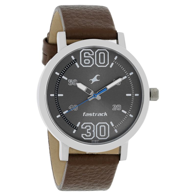 Buy Fastrack Fundamentals Grey Dial Leather Strap Watch 38052SL03 at Best Price In Bangladesh