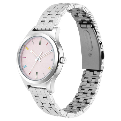 Buy Fastrack NS6152SM04 Stunners Quartz Analog Pink Dial Metal Strap Watch at Best Price In Bangladesh