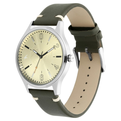 Buy Fastrack Tripster Green Dial Leather Strap Watch for Guys 3237SL02  at Best Price In Bangladesh