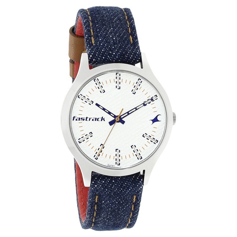 Buy Fastrack Denim White Dial Denim Strap Watch for Girls 6180SL01 at Best Price In Bangladesh